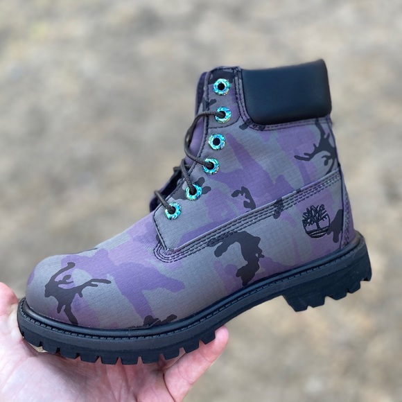 timberland purple camo boots
